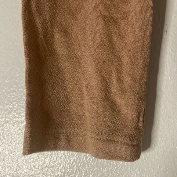NWT Nordstrom naked wardrobe brown tan long sleeve button clasp soft bodysuit - Picture 5 of 10